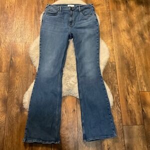 Cleo + Wolf High Rise Boot Cut Denim Jeans Size 32 Womens Medium Blue